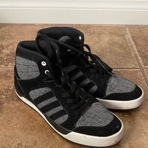 Adidas Black and Gray High-Tops